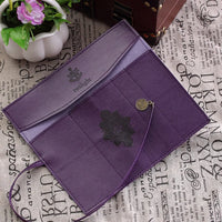 New Style Roll PU Leather Purse Pouch Makeup Pem Pencil Case Cosmetic Bag Retro