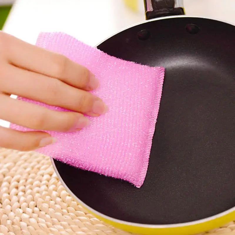 Kitchen nonstick oil scouring pad oil cleaning cloth washing cloth to wash cloth towel brush bowl cloth sponge 4 pcs