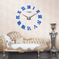 Diy Wall Cock Promotion New Home Decor Large Roman Mirror Fashion  Modern Quartz Clocks Living Room  Sticker Watch