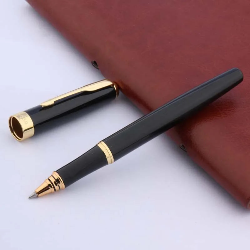 luxury 388 Black RollerBall Pen Ripple Golden Trim gift Arrow Clip signature pen Business Office school supplies Writing