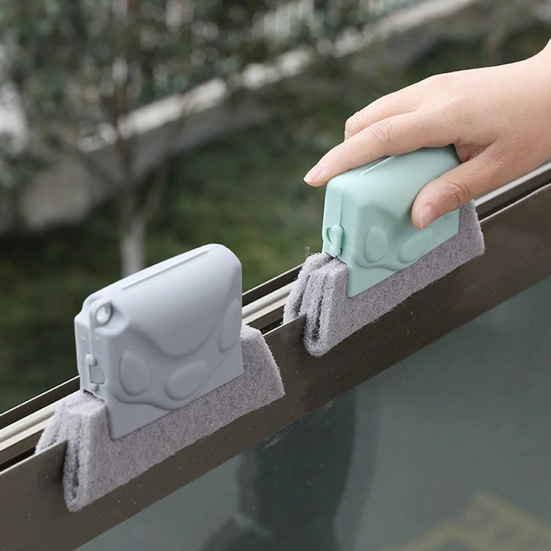 Multipurpose Window Door Keyboard Cleaning Brush Window Groove Stove Gap Corners Sponge Cleaner Scouring Pad Brush New Arrival