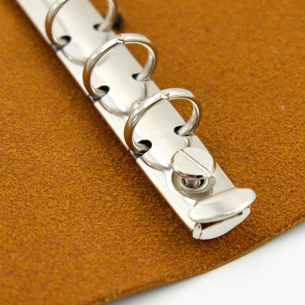 A4 B5 A5 A6 A7 B7 Loose-Leaf Spiral Notebook Metal Clip Ring Binder 1.5/2/3cm Diameter DIY Fill Paper Storage Folder Accessories