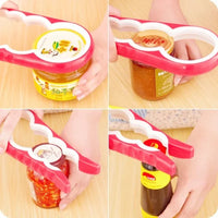 4 in 1 Creative multifunction Gourd-shaped Can Opener Screw Cap Jar Bottle Wrench Kitchen Tool